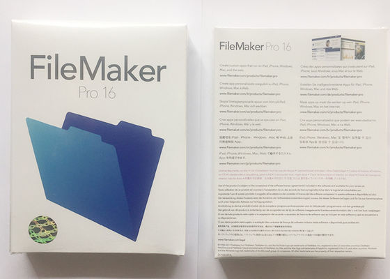 ประเทศจีน เวอร์ชันเต็มของ Microsoft ของแท้ FileMaker Pro 16 เปิดใช้งานออนไลน์ 100% ดั้งเดิมซอฟต์แวร์หลายภาษา ผู้ผลิต